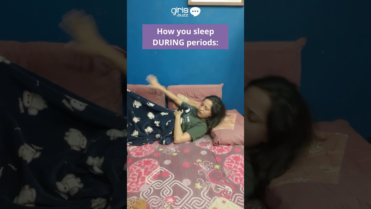 Sleeping Positions During Periods Normal Days Vs Period Shorts Menstruation