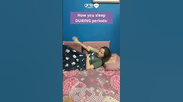 Thumbnail of Sleeping Positions During Periods | Normal Days vs Period Days #shorts  #menstruation