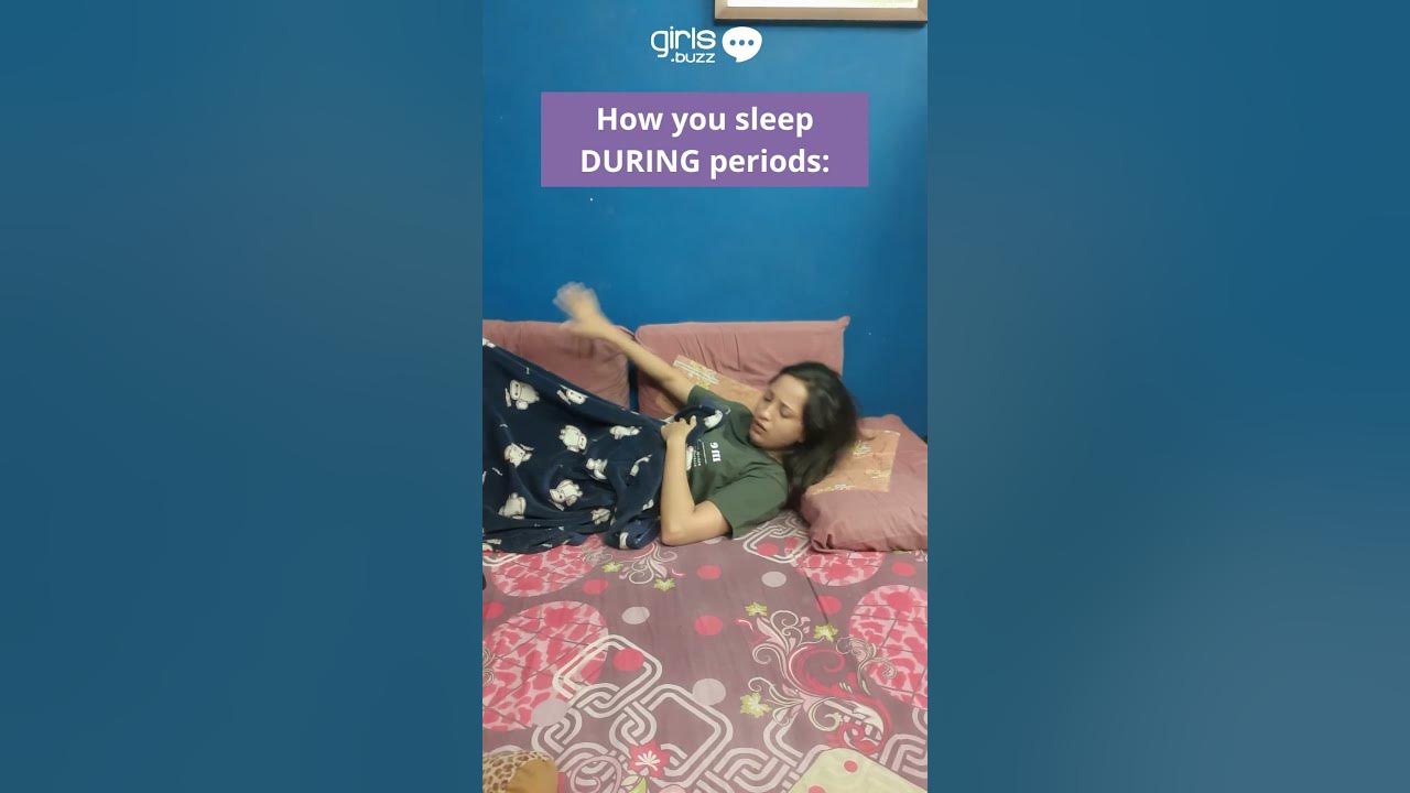 Sleeping Positions During Periods | Normal Days vs Period Days #shorts  #menstruation