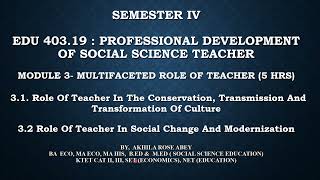 SEMESTER IV EDU 403.19 : PROFESSIONAL DEVELOPMENT OF SOCIAL SCIENCE TEACHER screenshot 2