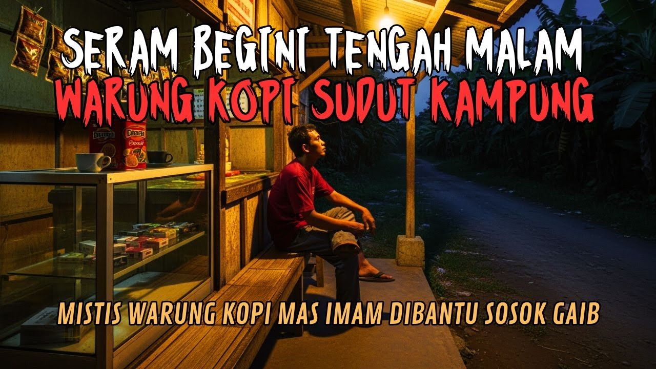 SERAMNYA WARUNG KOPI MAS IMAM KALA TENGAH MALAM! MISTIS DI WARUNG SUDUT KAMPUNG DIBANTU SOSOK GAIB