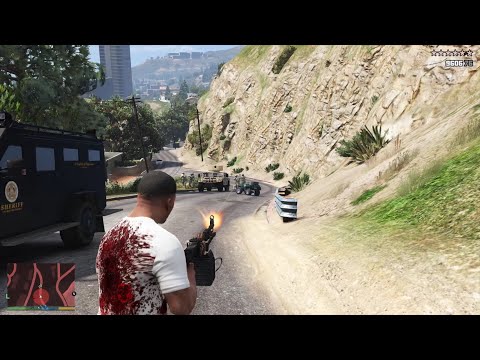 GTA 5 - Franklin’s House Shootout + Ten Star Escape 
