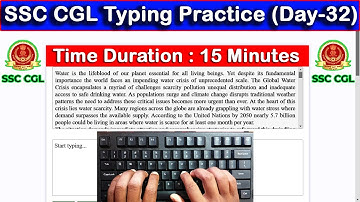 SSC CGL Typing Test Day- 32 | 42 WPM Typing Speed with 99.00% Accuracy #typing #raushantypingmaster