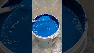 Floor Coating Solution Blue Color Making Resimi