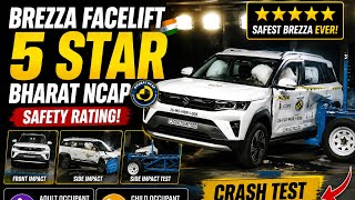 Maruti Brezza Facelift Gets ⭐⭐⭐⭐⭐5-Star Bharat NCAP | Crash Test Results OUT#brezza #brezzafacelift