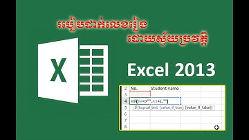 របៀបដាក់លេខរៀងដោយស្វ័៍យប្រវត្តិ | How to automatically number