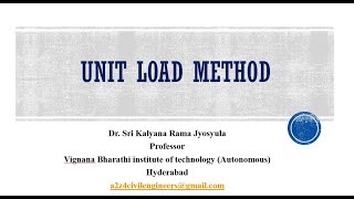 Unit Load Method