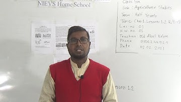 Class: Six, Subject: Agriculture Studies (Lecture-1, H.W-1), Topic: Cha-1,Lesson-1,2 R/D& Discussion