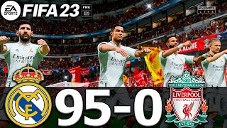 : FIFA 23 - MESSI, RONALDO, MBAPPE, NEYMAR, ALL STARS | REAL MADRID 95-0 LIVERPOOL | UCL FINAL