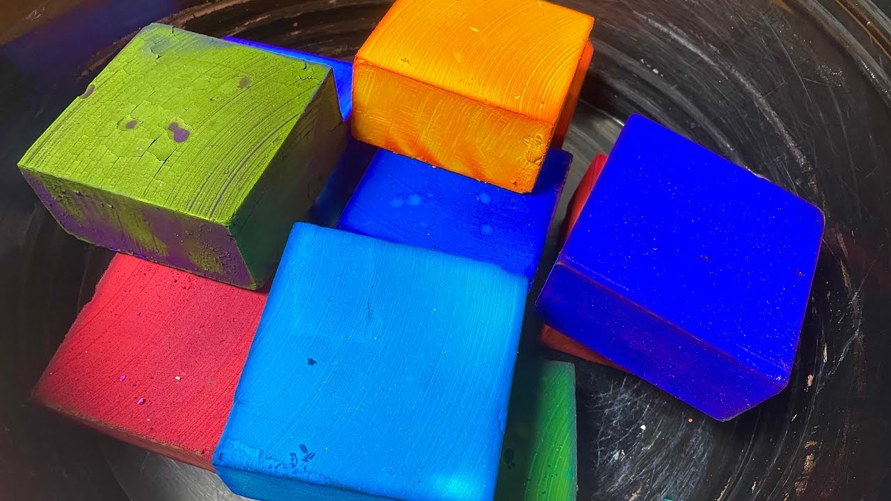 Dusty Dyed Crispy Crunchy Fresh Chalk with Sifting - YouTube