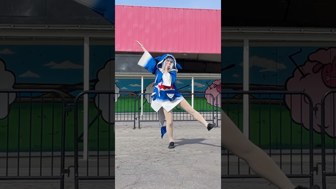 dancing shorkk [Gawr Gura Cosplay] [Tetoris Dance]