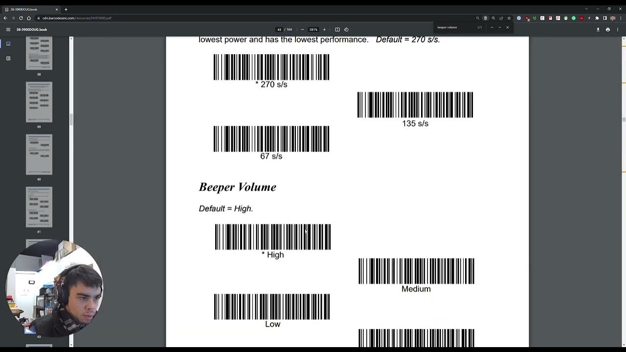 How to change barcode scanner sound on honeywell 3800 youtube