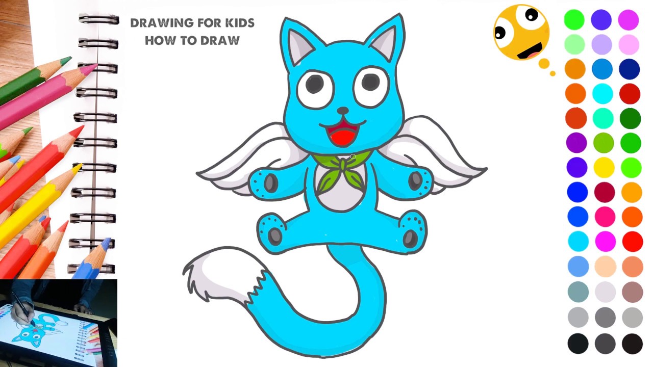 How to Draw Happy Fairy Tail - YouTube