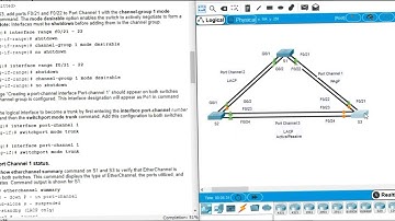 6.2.4 packet tracer - configure etherchannel