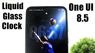 Установка часов «Жидкое стекло» в One UI 8.5 на экране блокировки | Как включить эффект глубины д... screenshot 2