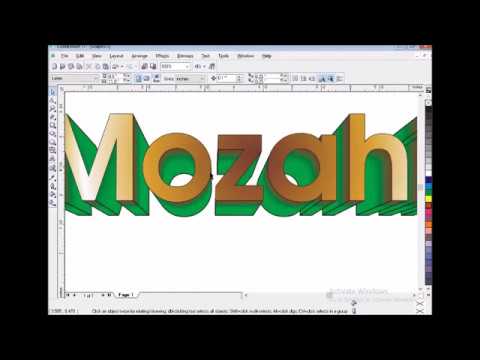 round text in corel draw