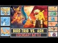 Legendary Bird Trio vs. Ash Ketchum (Pokémon Sun/Moon) - Legendary Kanto Battle