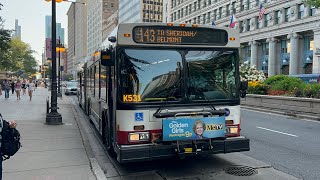 CTA Bus Ride 143 Express From Monroe To Belmont CTA New Flyer DE60LF 2007
