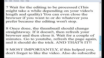 100% Guaranteed solution to Youtube thumbnail won