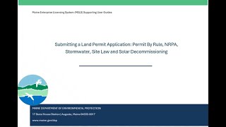 Submitting a Land License Application  PBRs, NRPA, Stormwater, Site Law and Solar Decommissioning v0