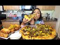 CHEESY PHILLY CHEESE STEAK PIZZA RECIPE + MUKBANG