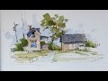 A quick and simple line and wash demostration farmhouse by peter sheeler