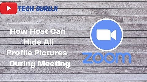How Host Can Hide All Profile Pictures During Meeting In Zoom App