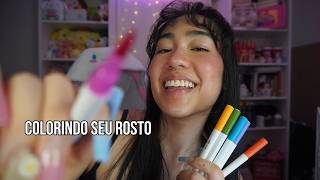 ASMRF | Rabiscos RÁPIDOS e CAÓTICOS no Seu Rosto