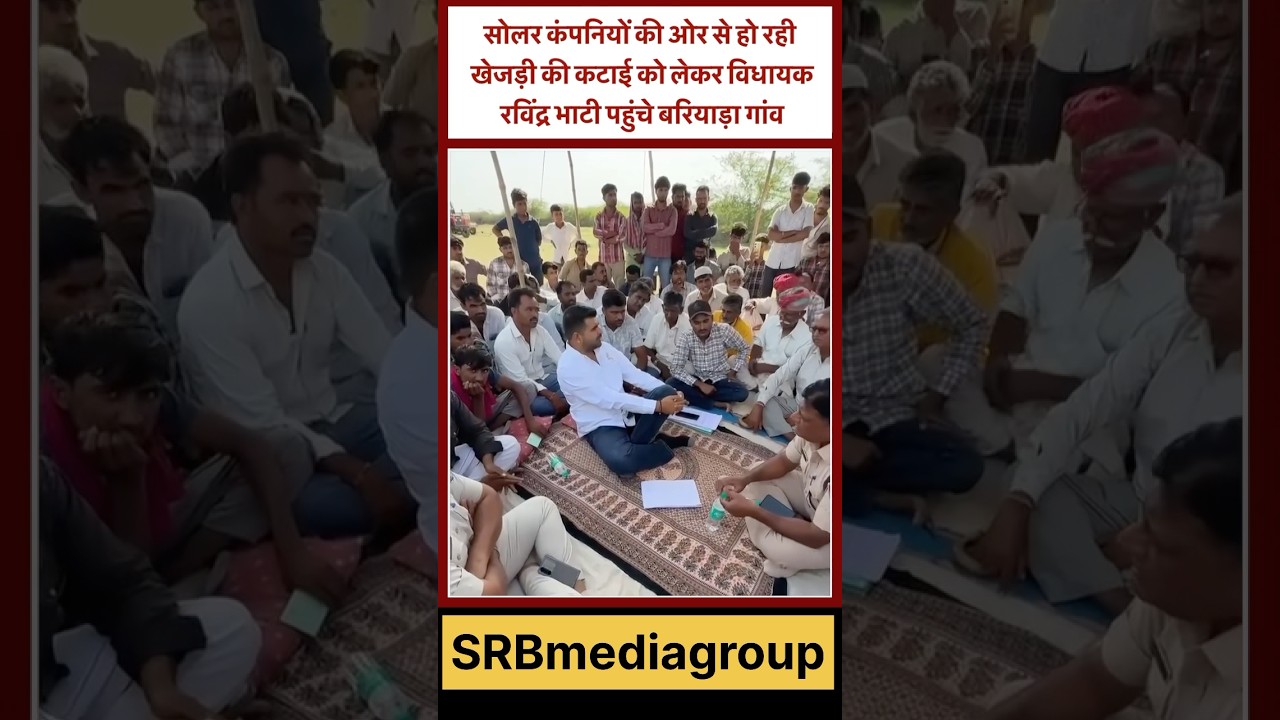 बाड़मेर : सोलर कंपनियों की ओर से हो रही खेजड़ी की कटाई को लेकर विधायक रविंद्र भाटी का एक्शन !