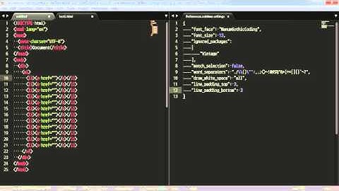 Sublime Text3 - Settings User - line padding