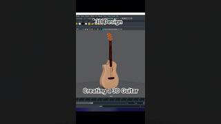 3D Guitar Modelling #3d #shorts #3danimation #guitar