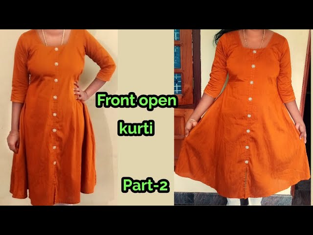 Front open umbrella kurti cutting and stitching #designerkurti  #frontopenkurti #trendingreels #fashion #mehkanboutique #frontopenfrock  #... | Instagram