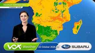 22 October 2026 | Vox Weather Forecast brought to you by Subaru Southern Africa