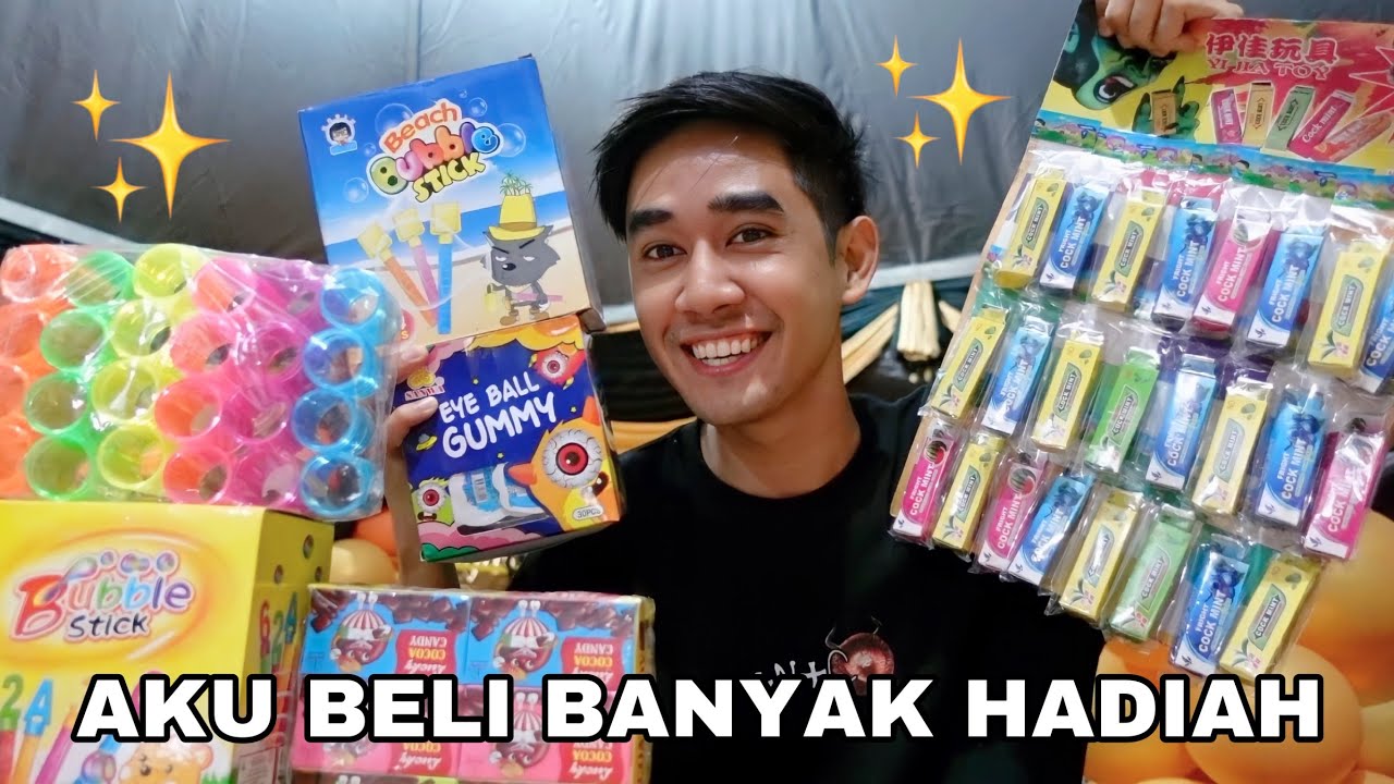 AKU BELI BANYAK GILA HADIAH 😂 PERSIAPAN SEBELUM MAJLIS PERASMIAN & ANNIVERSARY KAFE 😍