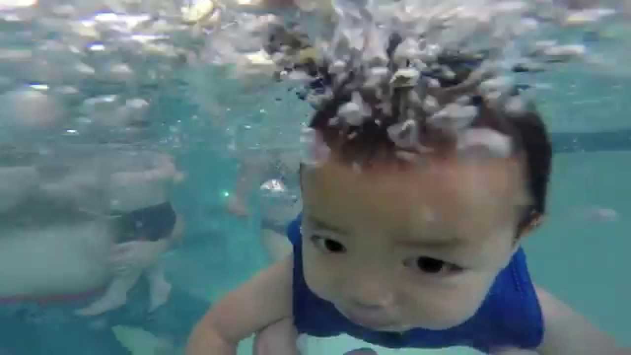 Parent Tot Swim Class with Gro Pro Cam - YouTube