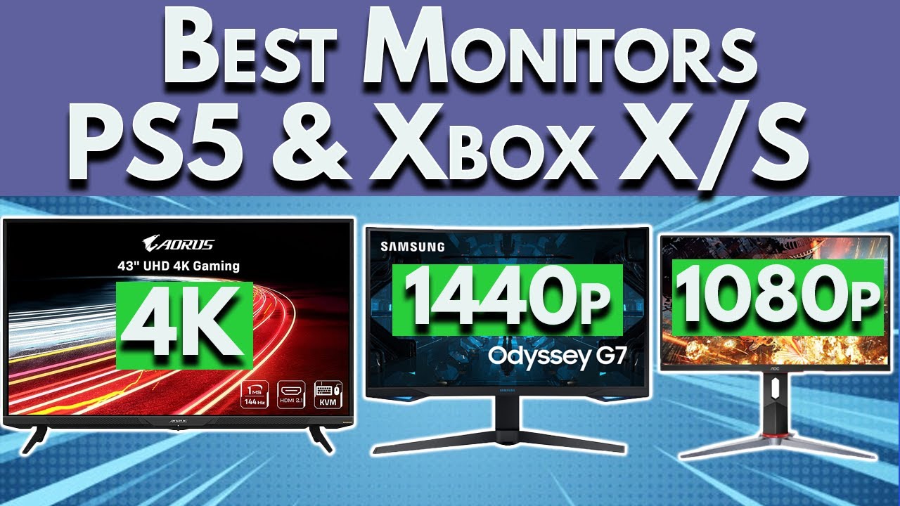 ???? Best Monitor for PS5, Xbox Series X, Xbox Series S | 1080p, 1440p, 4K 120hz