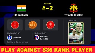 MY KOLLER COOKED WR-836 IN DIVISION MATCH || JAN KOLLER NIGHTMARE - UNSTOPPABLE || #pes2026 #pes26  screenshot 2