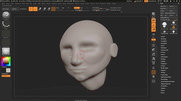 Simple Character  Head "base" from sphere: ZBrush - timeLapse