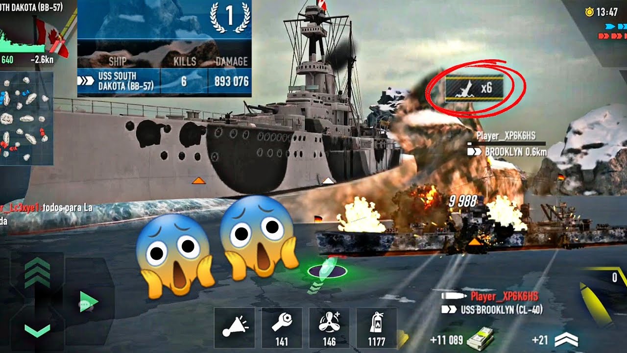 Uss South Dakota Mega Kills!!! [Battle Of Warships]