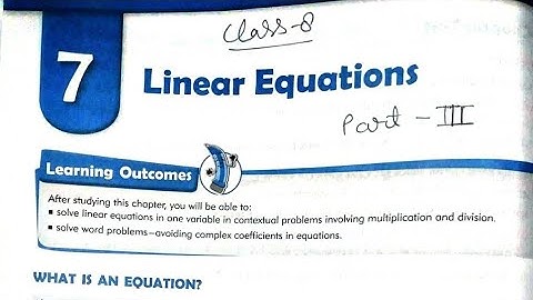 Class 8 math | Chapter 7 Linear Equations Part 3 | MKD Agrim Academy