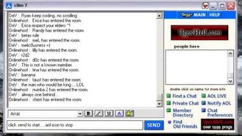 AOL Chatroom c0m7