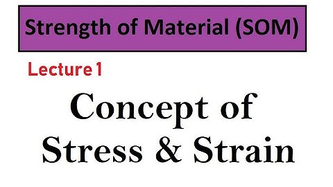 Fundamental of stress and strain || Mechanical engineering Strength of Material|| L1||Basic concepts