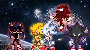 Sonic.exe OP(All Form)(New) VS Sonic Chaos RN OP & Hyper Shadow OP & Dark Sahdow OP & Dark Sonic OP