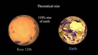 Ross 128b and Earth comparison