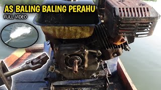proses pemasangan AS baling-baling perahu mesin honda 6 HP | mesin honda GX 200 | erwin saunders