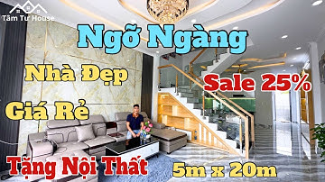 Ngỡ Ngàng nhà đẹp giá rẻ tặng hết nội thất sổ hồng riêng 5m x 20m đường đinh đức thiện