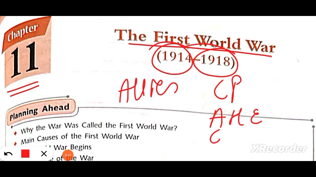 ICSE class 10 history chapter 11 The First World War 1914 1918 - YouTube
