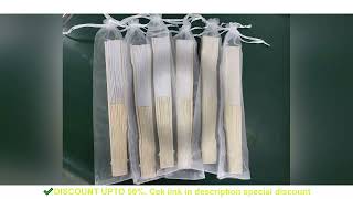 24 70pcs Personalized Engraved White Folding Elegant Silk Hand Fan with Gift bag Wedding Party