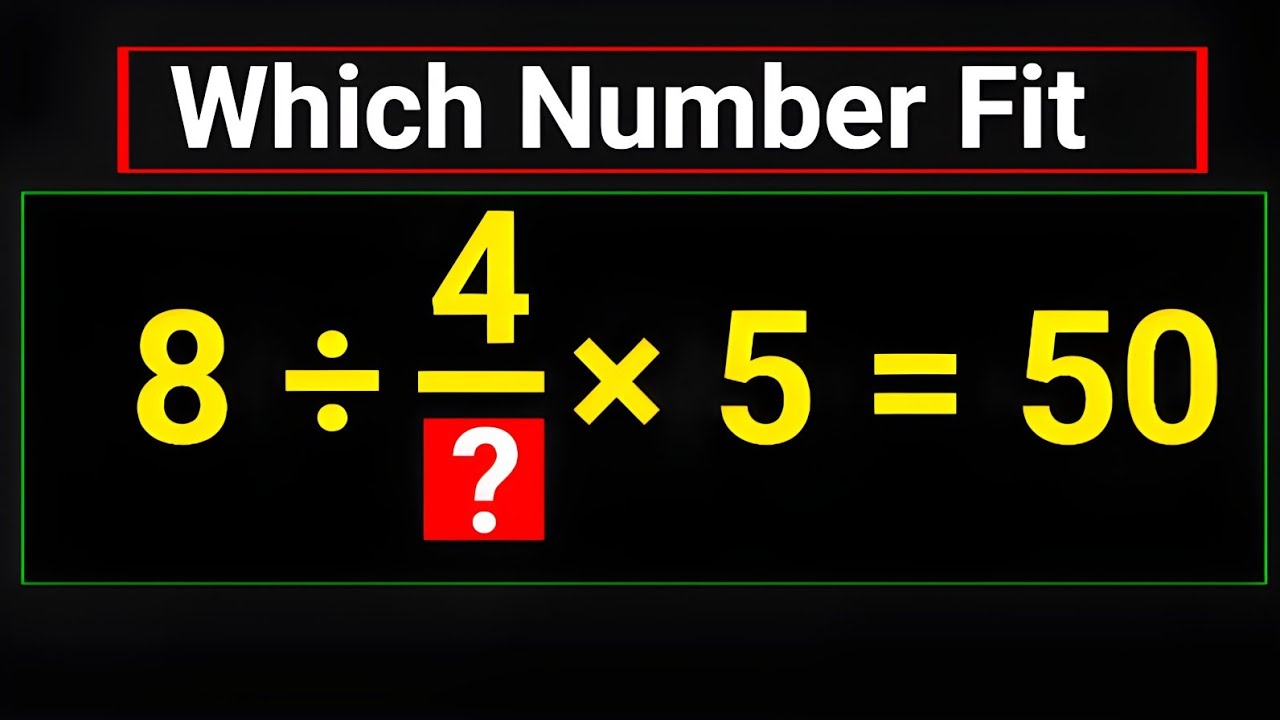 Which Number Makes This Equation True? | Math Brain Teaser 