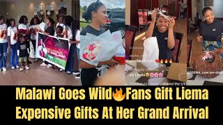 Grand Arrival  Liema Pantsi Lands In Malawi To Massive Love  Fans Shower Her With Luxury Gifts 